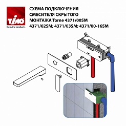 Timo Смеситель для раковины встроенный Torne 4371/00SM хром – фотография-3